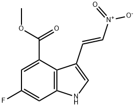 (E)-6-氟-3-(2-硝基乙烯基)-1H-吲哚-4-羧酸甲酯,2101705-87-5,结构式