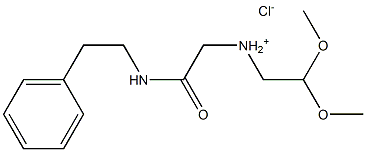 2,2-DIMETHOXY-N-{2-OXO-2-[(2-PHENYLETHYL)AMINO]ETHYL}ETHANAMINIUM CHLORIDE, 210223-97-5, 结构式