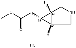 2-（（1R，5S，6s）-3-氮杂双环[3.1.0]己基-6-基）乙酸甲酯盐酸盐, 2102502-56-5, 结构式