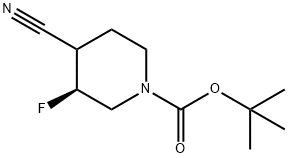 tert-butyl (3S)-4-cyano-3-fluoropiperidine-1-carboxylate Structure