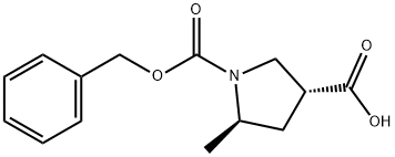 1,3-Pyrrolidinedicarboxylic acid, 5-methyl-, 1-(phenylmethyl) ester, (3R,5R)- Structure