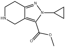 2H-Pyrazolo[4,3-c]pyridine-3-carboxylic acid, 2-
cyclopropyl-4,5,6,7-tetrahydro-, methyl ester Struktur