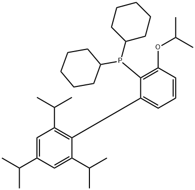 Phosphine, dicyclohexyl[3-(1-methylethoxy)-2',4',6'-tris(1-methylethyl)[1,1'-biphenyl]-2-yl]- Struktur