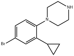 1-(4-bromo-2-cyclopropylphenyl)piperazine Structure