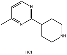 4-methyl-2-(piperidin-4-yl)pyrimidine hydrochloride 化学構造式