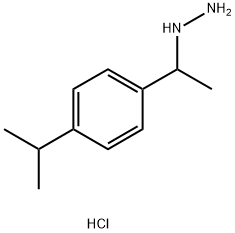 {1-[4-(propan-2-yl)phenyl]ethyl}hydrazine dihydrochloride Struktur