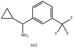 CYCLOPROPYL[3-(TRIFLUOROMETHYL)PHENYL]METHANAMINE HYDROCHLORIDE, 2138165-87-2, 结构式