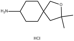 3,3-Dimethyl-2-oxaspiro[4.5]decan-8-amine hydrochloride 化学構造式