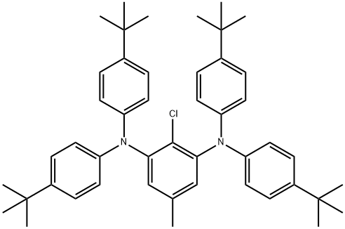 1,3-Benzenediamine,2-chloro-N1,N1,N3,N3-tetrakis[4-(1,1-dimethylethyl)phenyl]-5-methyl- Structure