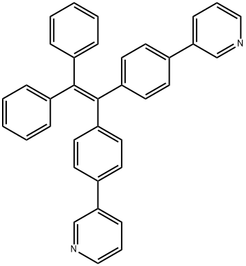 3,3'-((2,2-diphenylethene-1,1-diyl)bis(4,1-phenylene))dipyridine Struktur