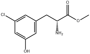 METHYL (2R)-2-AMINO-3-(3-CHLORO-5-HYDROXYPHENYL)PROPANOATE 结构式