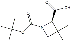 (2R)-1-[(tert-butoxy)carbonyl]-3,3-dimethylazetidine-2-carboxylic acid Structure