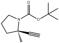 tert-butyl (R)-2-ethynyl-2-methylpyrrolidine-1-carboxylate Struktur