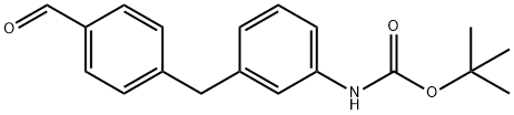 Carbamic acid, N-[3-[(4-formylphenyl)methyl]phenyl]-, 1,1-dimethylethyl ester,2166377-89-3,结构式