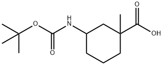 3-((叔丁氧基羰基)氨基)-1-甲基环己烷羧酸,2166800-08-2,结构式