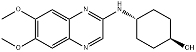 反式-4-[(6,7-二甲氧基-2-喹喔啉基)氨基]环己醇 结构式