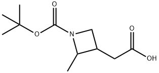 2-{1-[(tert-butoxy)carbonyl]-2-methylazetidin-3-yl}acetic acid Structure
