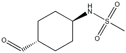 N-[trans-4-formylcyclohexyl]methanesulfonamide 化学構造式
