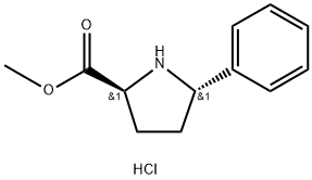 (2S,5S)-Methyl 5-phenylpyrrolidine-2-carboxylate hydrochloride Struktur