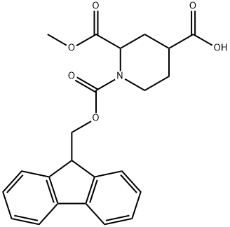 1-{[(9H-fluoren-9-yl)methoxy]carbonyl}-2-(methoxycarbonyl)piperidine-4-carboxylic acid Structure