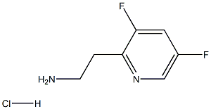 2-(3,5-二氟吡啶-2-基)乙烷-1-胺盐酸, 2172077-67-5, 结构式