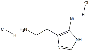 [2-(5-bromo-1H-imidazol-4-yl)ethyl]amine dihydrochloride 化学構造式