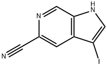 3-Iodo-1H-pyrrolo[2,3-c]pyridine-5-carbonitrile, 2172905-62-1, 结构式