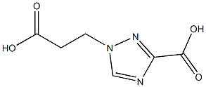 1-(2-carboxyethyl)-1H-1,2,4-triazole-3-carboxylic acid Struktur