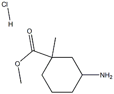 methyl 3-amino-1-methylcyclohexane-1-carboxylate hydrochloride Structure