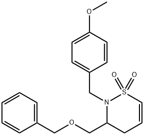 3-((benzyloxy)methyl)-2-(4-methoxybenzyl)-3,4-dihydro-2H-1,2-thiazine1,1-dioxide*|3-((苄氧基)甲基)-2-(4-甲氧苄基)-3,4-二氢-2H-1,2-噻嗪 1,1-二氧化