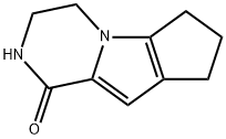 2,3,4,6,7,8-hexahydro-1H-cyclopenta[4,5]pyrrolo[1,2-a]pyrazin-1-one Struktur