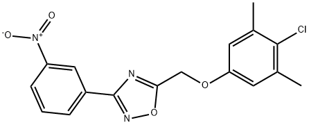 218157-41-6 5-[(4-chloro-3,5-dimethylphenoxy)methyl]-3-(3-nitrophenyl)-1,2,4-oxadiazole