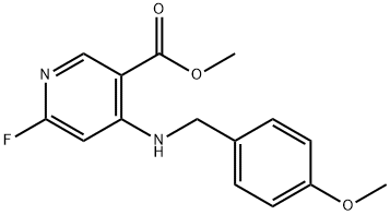 6-氟-4-((4-甲氧基苄基)氨基)烟酸甲酯 结构式