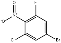 Benzene, 5-bromo-1-chloro-3-fluoro-2-nitro- 化学構造式