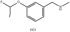 {[3-(difluoromethoxy)phenyl]methyl}(methyl)amine hydrochloride 化学構造式