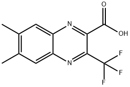 6,7-Dimethyl-3-trifluoromethylquinoxaline-2-carboxylic acid,2197053-17-9,结构式