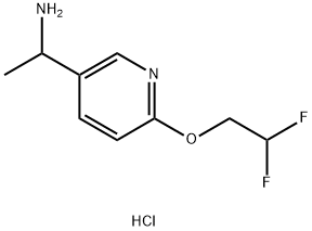 1-[6-(2,2-Difluoroethoxy)-pyridin-3-yl]-ethylamine hydrochloride Structure