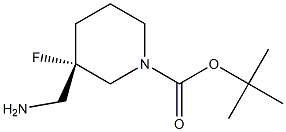 tert-butyl (S)-3-(aminomethyl)-3-fluoropiperidine-1-carboxylate Structure