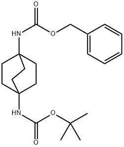 benzyl tert-butyl bicyclo[2.2.2]octane-1,4-diyldicarbamate* Structure