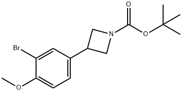 tert-butyl 3-(3-bromo-4-methoxyphenyl)azetidine-1-carboxylate 化学構造式