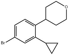 4-(4-bromo-2-cyclopropylphenyl)tetrahydro-2H-pyran Structure