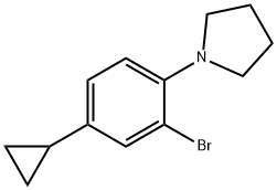 1-(2-bromo-4-cyclopropylphenyl)pyrrolidine Structure