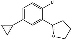 2-(2-bromo-5-cyclopropylphenyl)tetrahydrofuran Structure