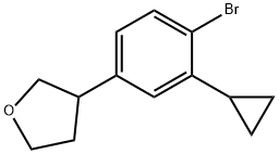 3-(4-bromo-3-cyclopropylphenyl)tetrahydrofuran Structure