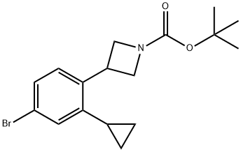 tert-butyl 3-(4-bromo-2-cyclopropylphenyl)azetidine-1-carboxylate Structure