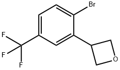 3-(2-bromo-5-(trifluoromethyl)phenyl)oxetane Structure