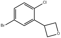 3-(5-bromo-2-chlorophenyl)oxetane,2222935-66-0,结构式