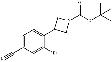 tert-butyl 3-(2-bromo-4-cyanophenyl)azetidine-1-carboxylate Structure