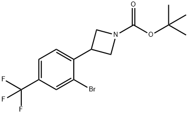 tert-butyl 3-(2-bromo-4-(trifluoromethyl)phenyl)azetidine-1-carboxylate Structure