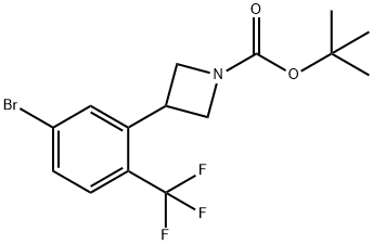 tert-butyl 3-(5-bromo-2-(trifluoromethyl)phenyl)azetidine-1-carboxylate,2222937-73-5,结构式
